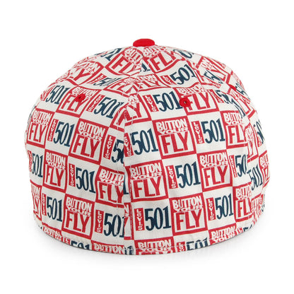 Gorra de béisbol 501 All Over Print Flexfit de Levi's - Blanco