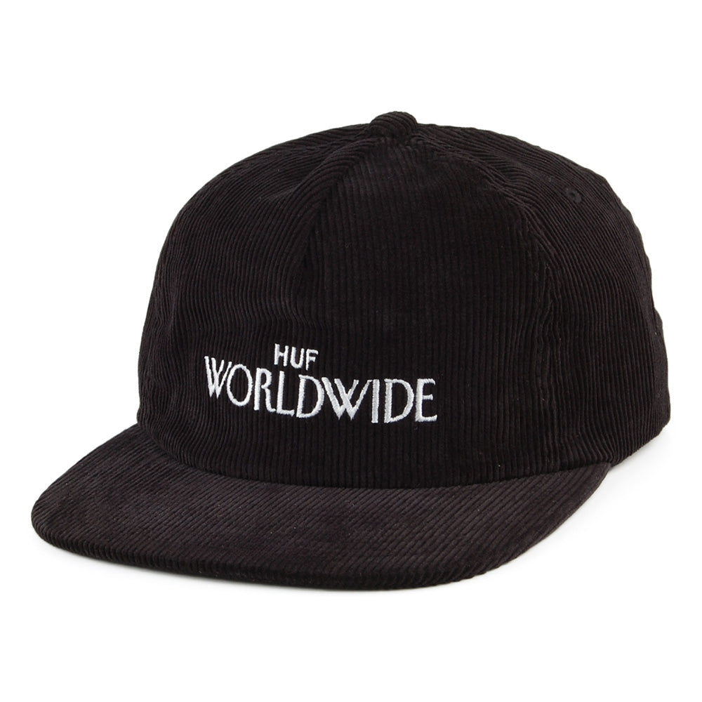 Gorra Strapback Archive de pana de HUF - Negro