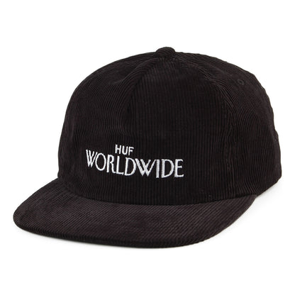 Gorra Strapback Archive de pana de HUF - Negro
