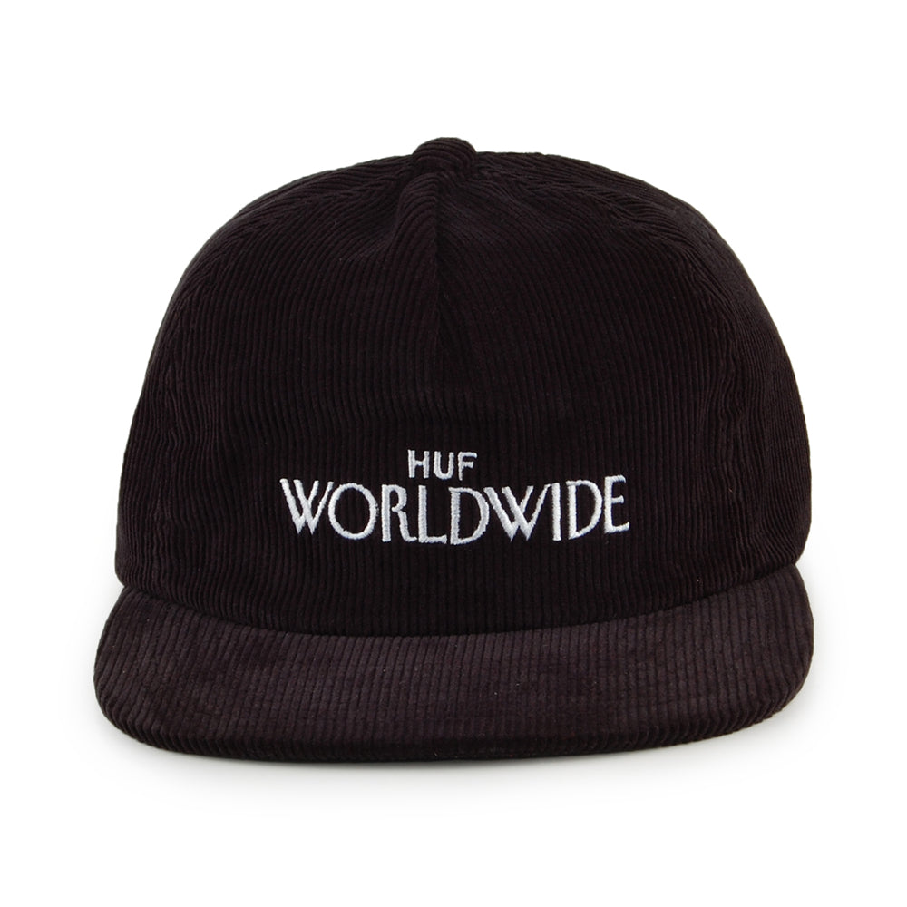 Gorra Strapback Archive de pana de HUF - Negro