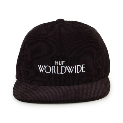 Gorra Strapback Archive de pana de HUF - Negro