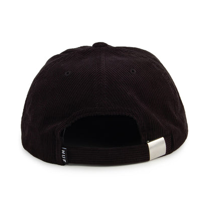 Gorra Strapback Archive de pana de HUF - Negro