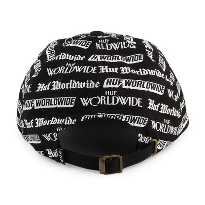 Gorra de béisbol Fake News con visera curvada de HUF - Negro