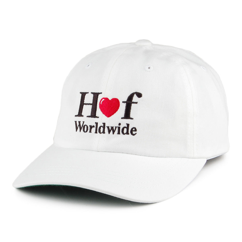 Gorra de béisbol Love con visera curvada de HUF - Blanco