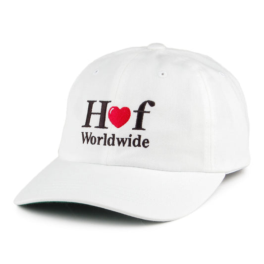 Gorra de béisbol Love con visera curvada de HUF - Blanco