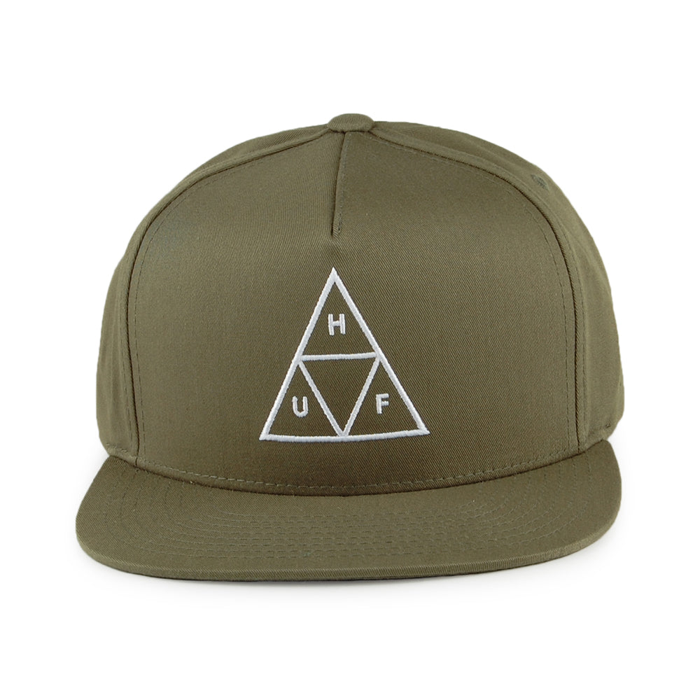 Gorra Snapback Triple Triangle de HUF - Verde Oliva