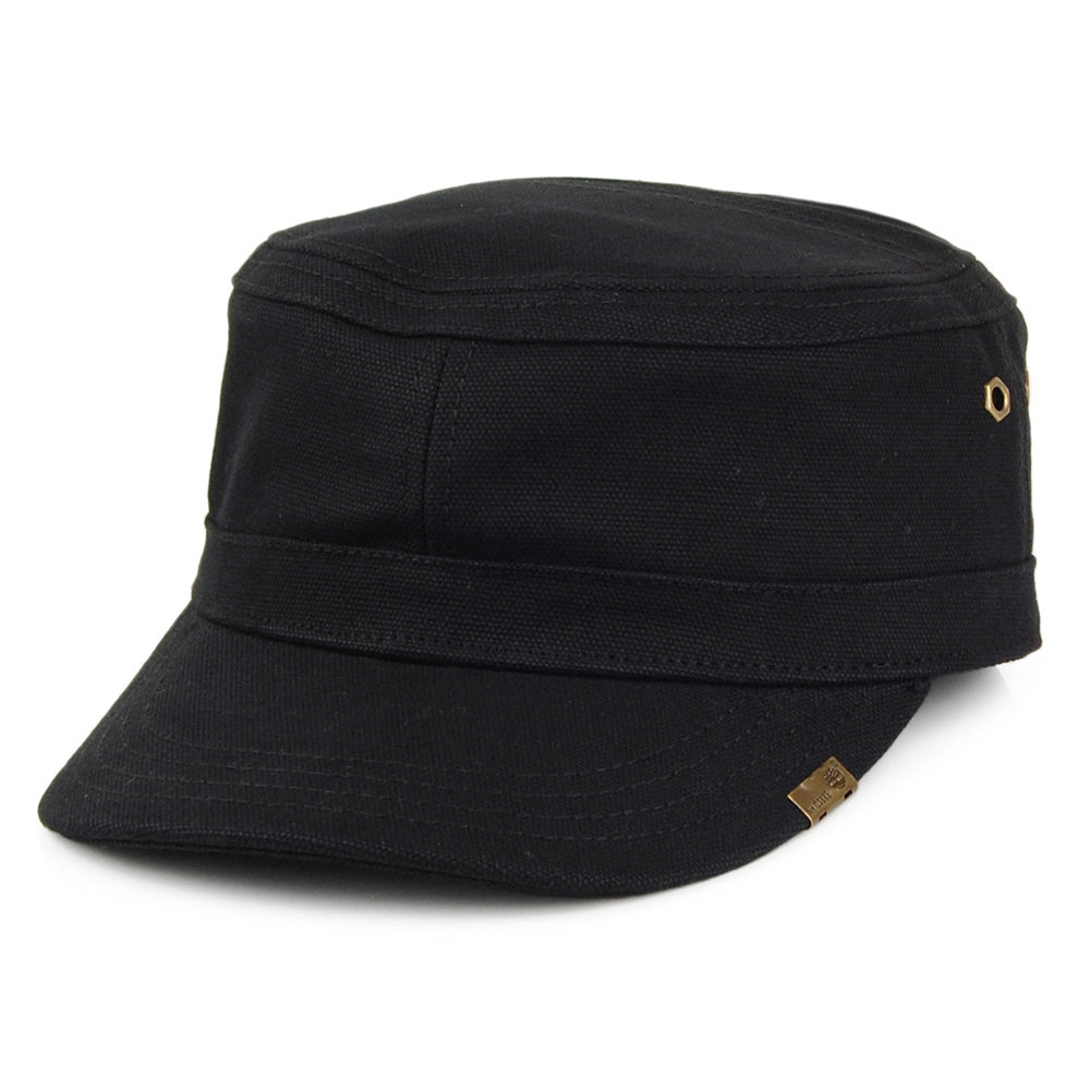 Gorra militar de lienzo de algodón encerado de Timberland - Negro