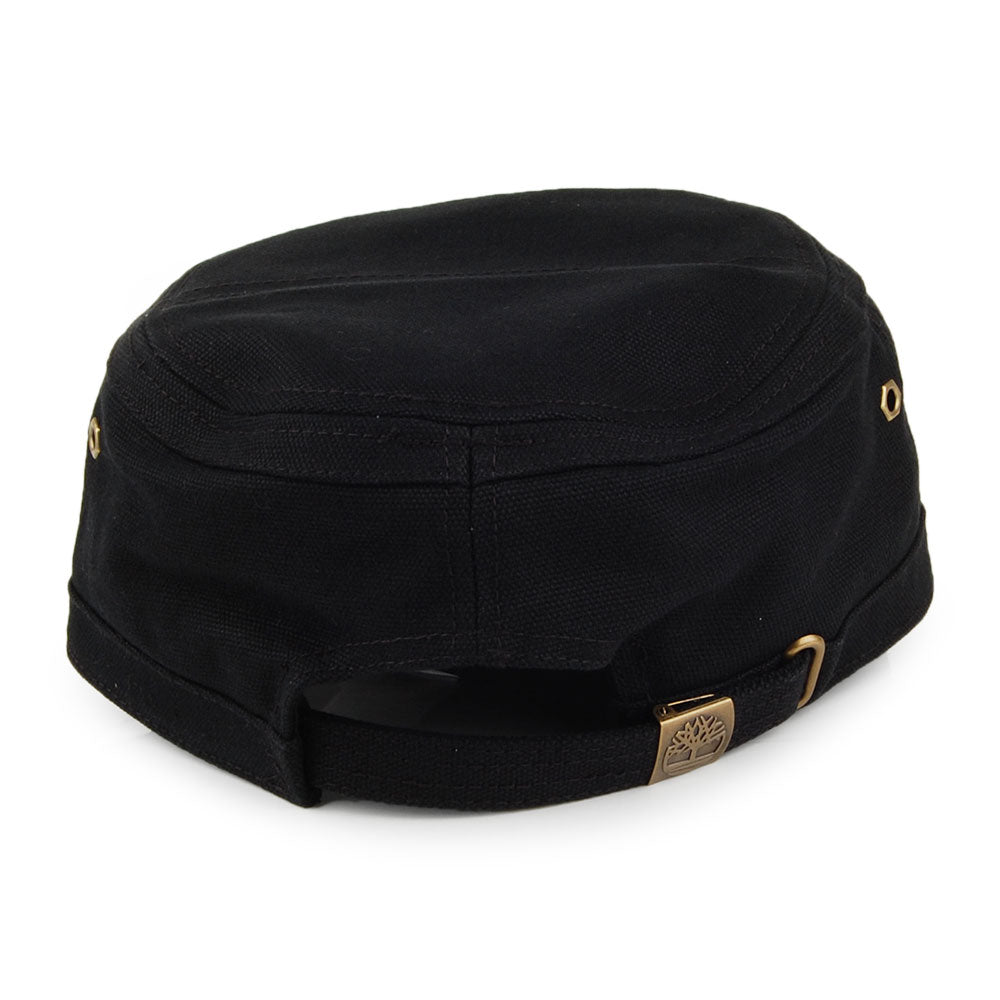 Gorra militar de lienzo de algodón encerado de Timberland - Negro