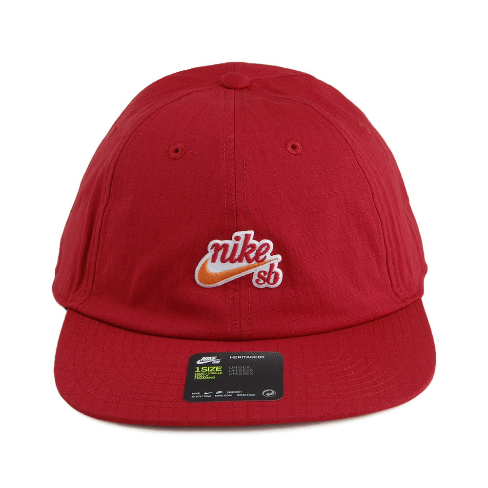 Gorra de béisbol H86 Retro con visera plana de Nike SB - Rojo