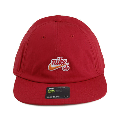 Gorra de béisbol H86 Retro con visera plana de Nike SB - Rojo
