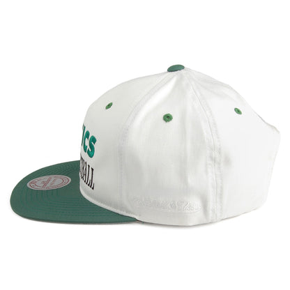 Gorra Snapback Dunk Boston Celtics de Mitchell & Ness - Blanco Roto-Verde