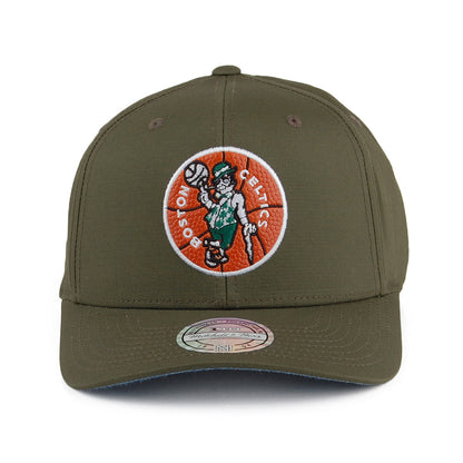 Gorra Snapback Ripstop Battle Boston Celtics de Mitchell & Ness - Verde Militar