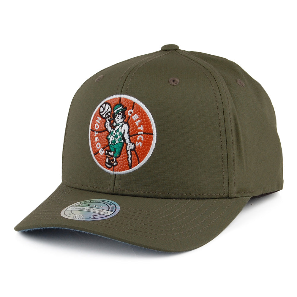 Gorra Snapback Ripstop Battle Boston Celtics de Mitchell & Ness - Verde Militar