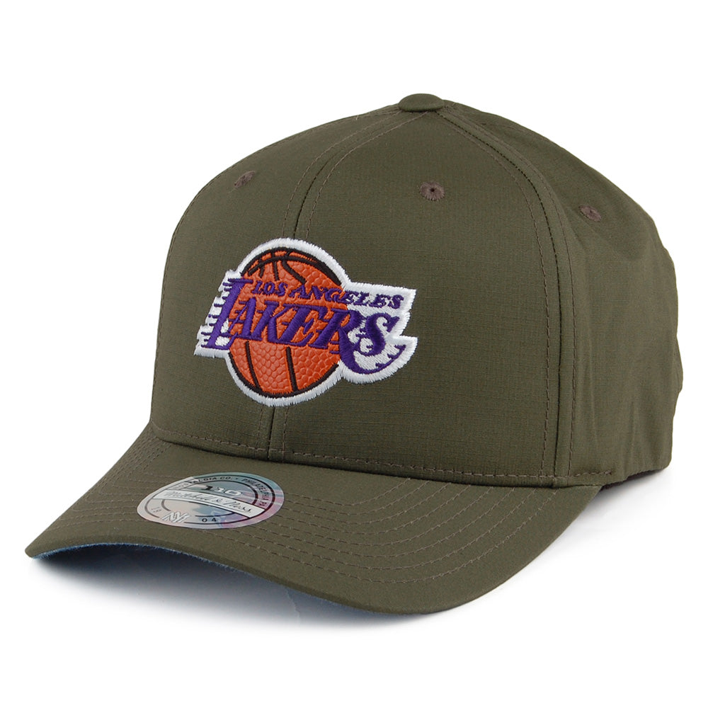 Gorra Snapback Ripstop Battle L.A. Lakers de Mitchell & Ness - Verde Militar