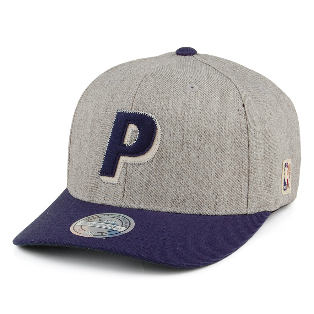 Gorra Snapback Hometown Indiana Pacers de Mitchell & Ness - Gris-Azul Marino