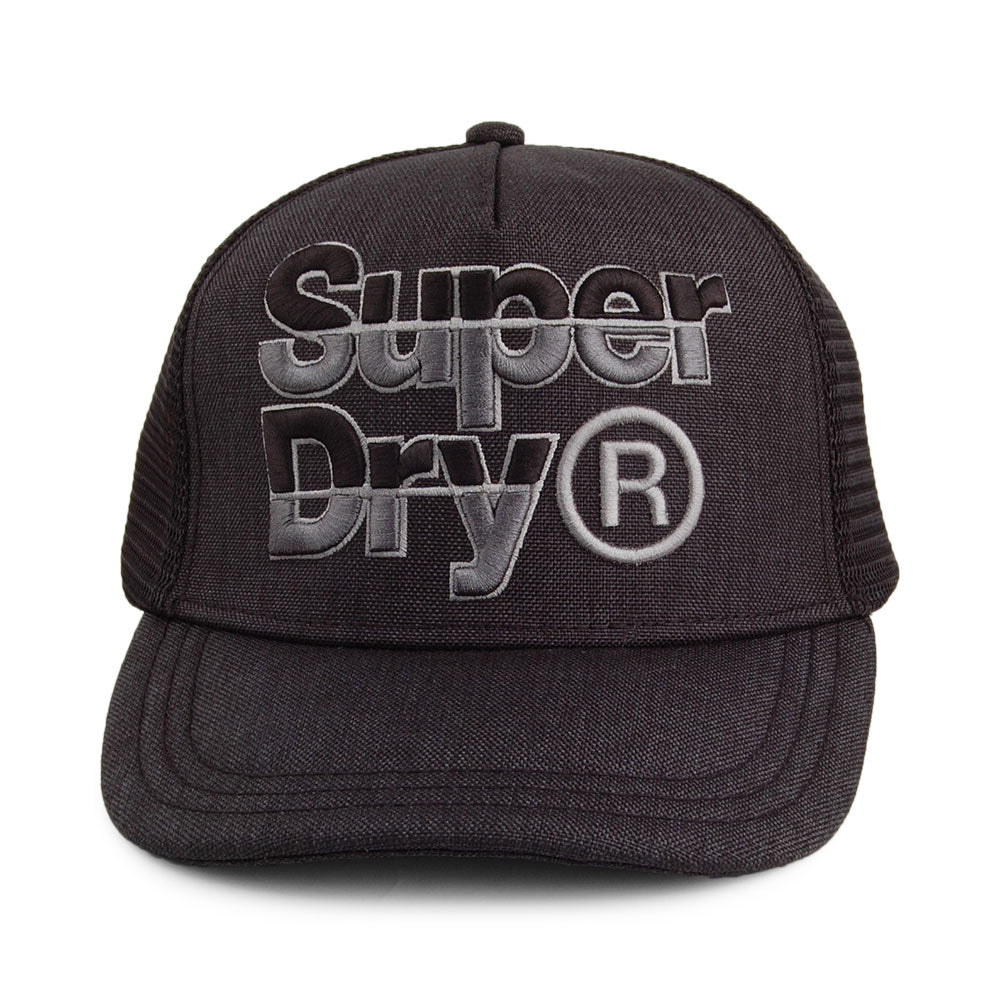 Gorra Trucker Mega Logo de Superdry - Negro