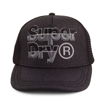 Gorra Trucker Mega Logo de Superdry - Negro