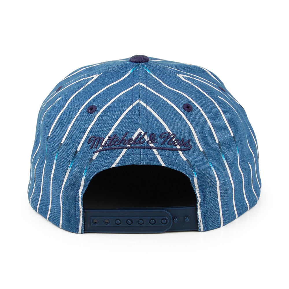 Gorra Snapback Denim Pinstripe Houston Rockets de Mitchell & Ness - Azul Marino