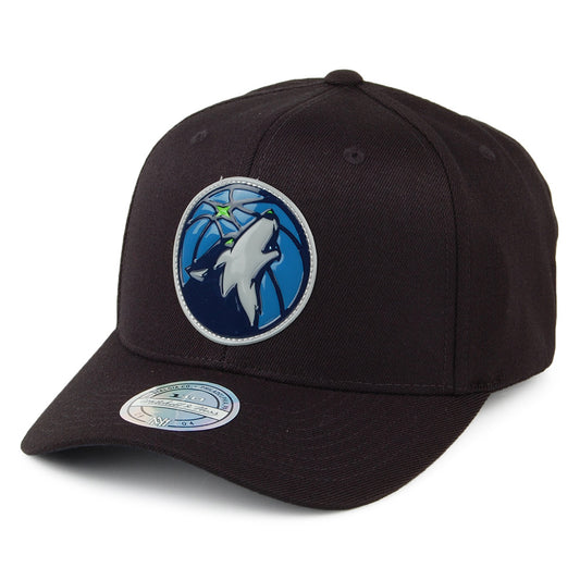 Gorra Snapback Chrome Logo Minnesota Timberwolves de Mitchell & Ness - Negro