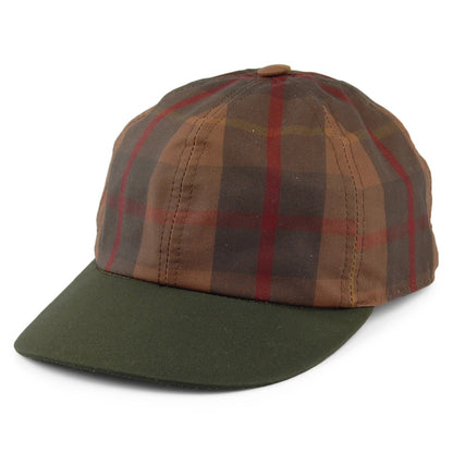 Gorra de béisbol Millerain británico de algodón encerado de City Sport - Marrón-Oliva