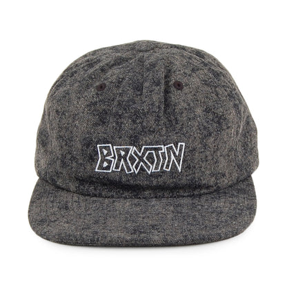 Gorra Snapback Simmons sin estructurar de Brixton - Negro Lavado