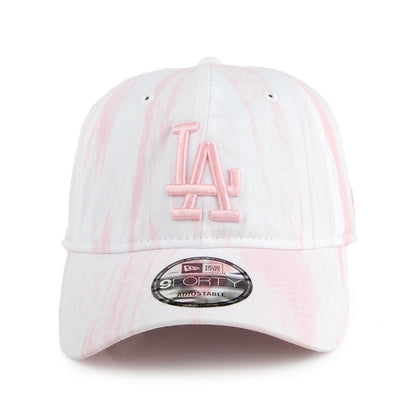Gorra de béisbol 9FORTY Tie Dye Pastel L.A. Dodgers de New Era - Rosa-Blanco