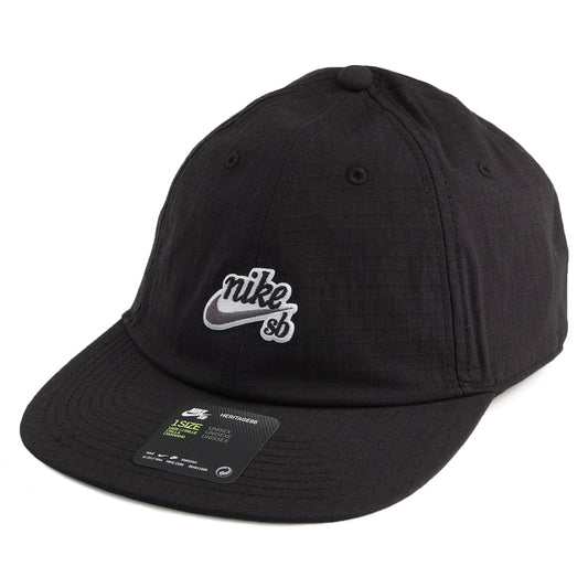 Gorra de béisbol Heritage 86 visera plana de Nike SB - Negro