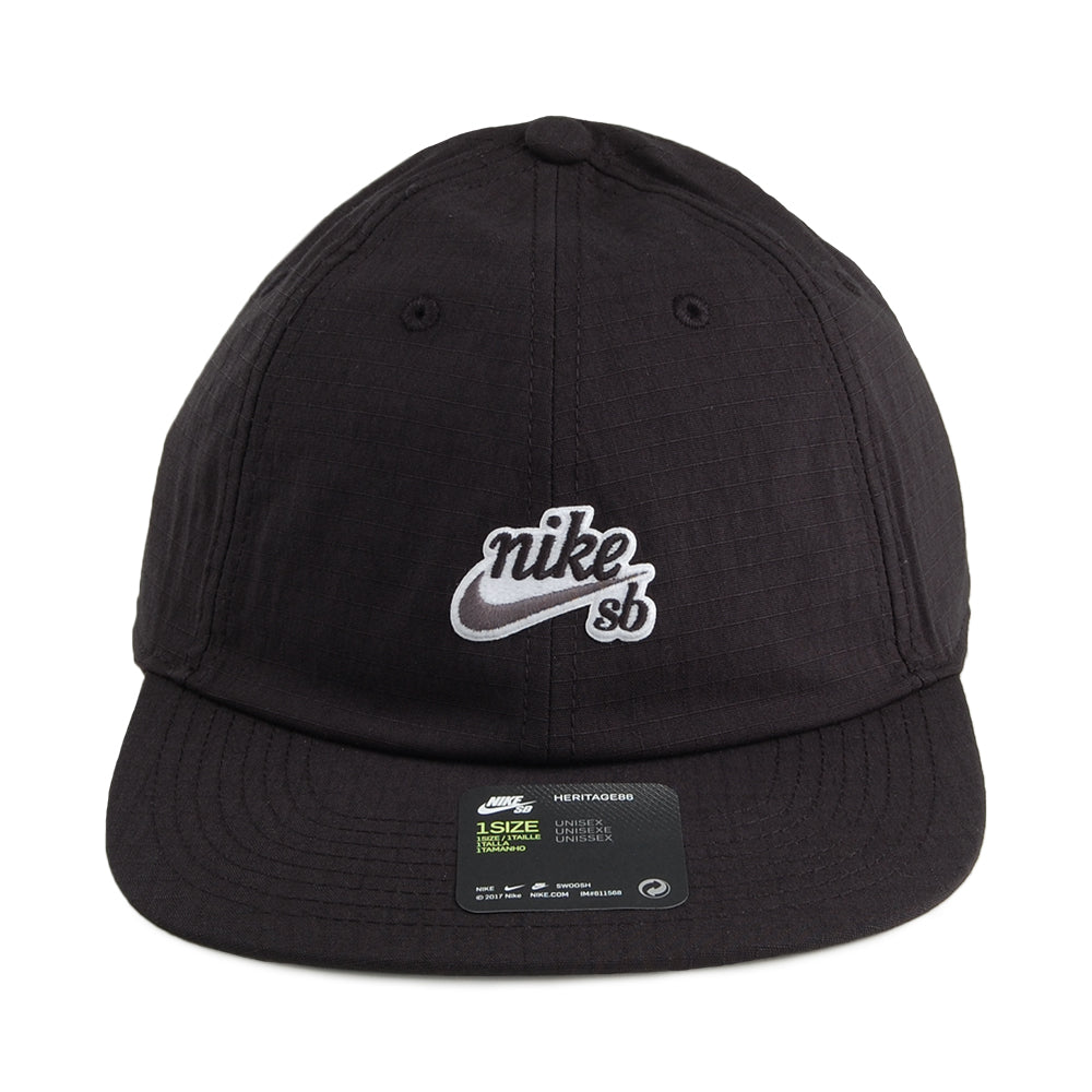 Gorra de béisbol Heritage 86 visera plana de Nike SB - Negro