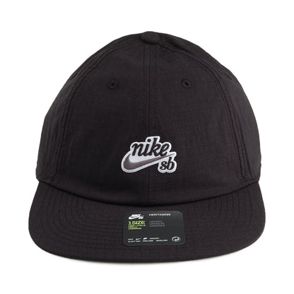 Gorra de béisbol Heritage 86 visera plana de Nike SB - Negro