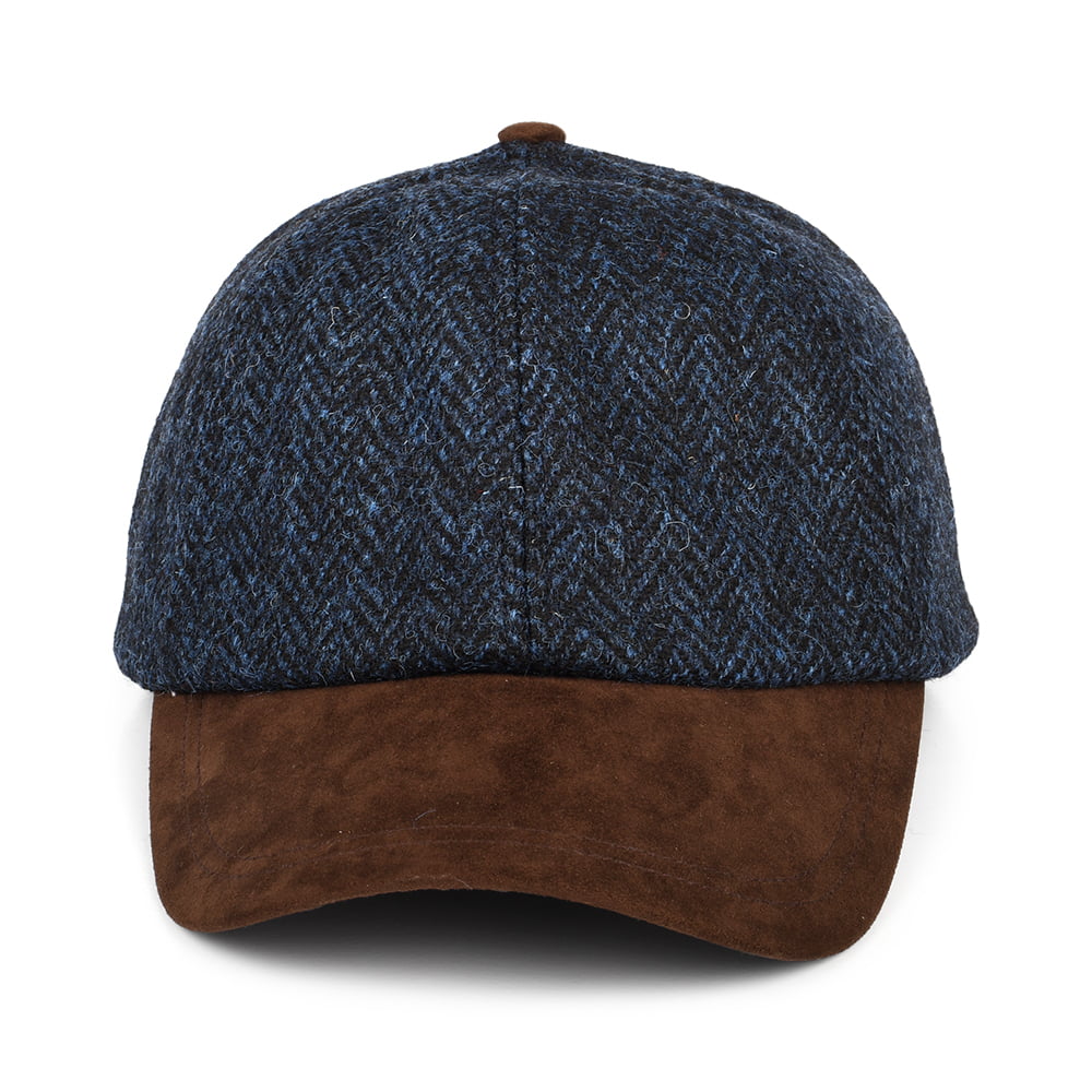Gorra de béisbol de HARRIS TWEED de Failsworth - Azul Marino-Marrón
