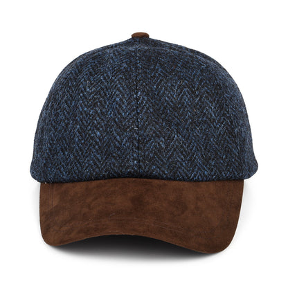 Gorra de béisbol de HARRIS TWEED de Failsworth - Azul Marino-Marrón