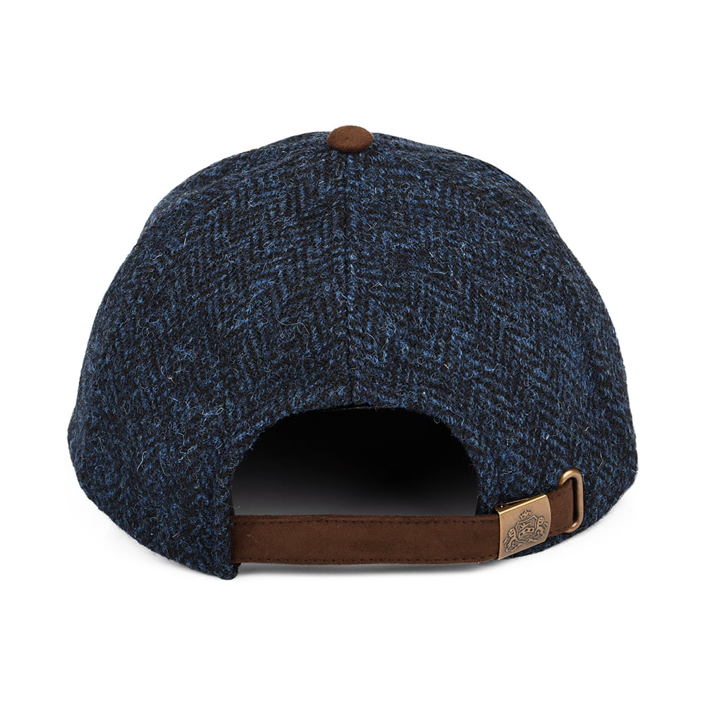 Gorra de béisbol de HARRIS TWEED de Failsworth - Azul Marino-Marrón