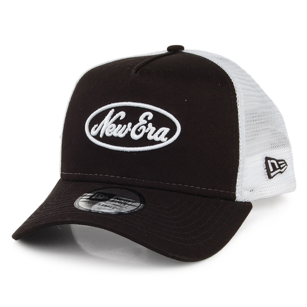 Gorra Trucker Oval Script de New Era - Negro