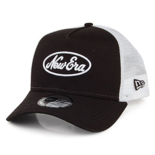 Gorra Trucker Oval Script de New Era - Negro