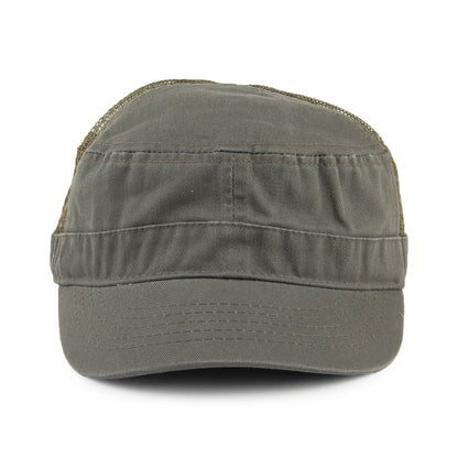 Gorra militar unisex Oak Mesh Cotton de Dorfman Pacific - Verde Oliva