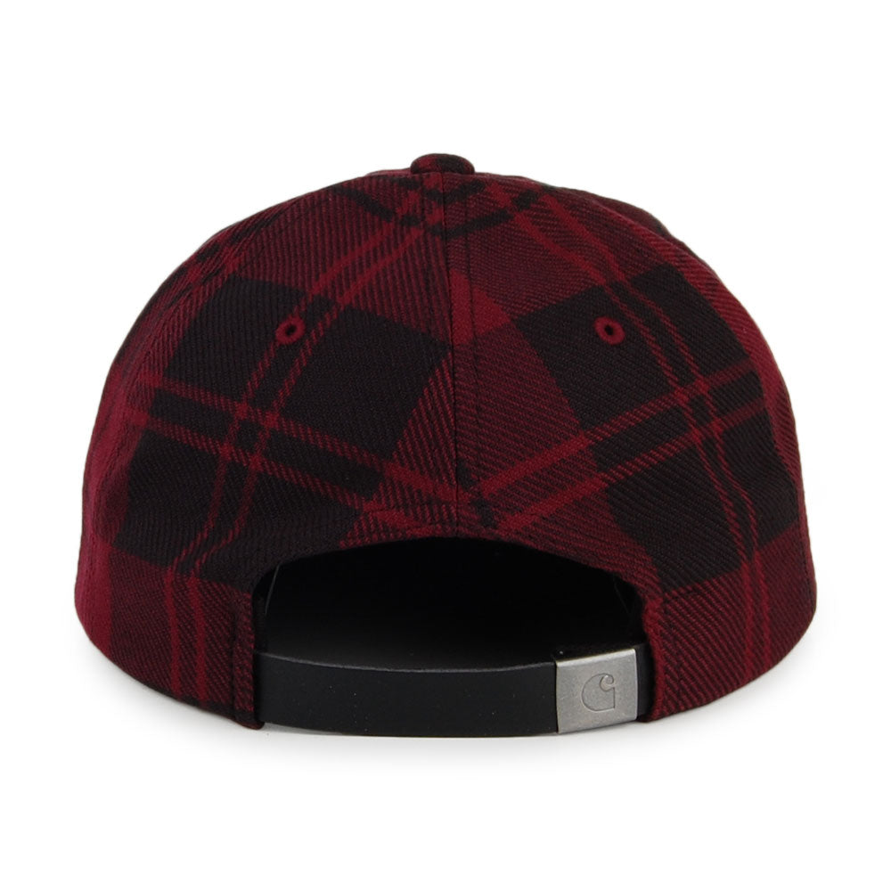 Gorra Strapback Pulford sin estructurar de sarga de algodón de Carhartt WIP - Rojo Burdeos-Negro