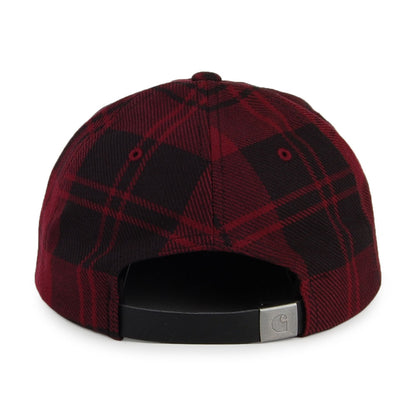 Gorra Strapback Pulford sin estructurar de sarga de algodón de Carhartt WIP - Rojo Burdeos-Negro