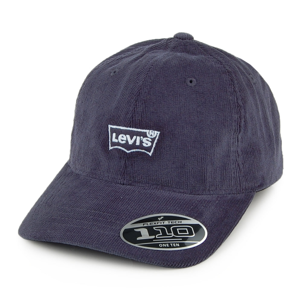 Gorra de béisbol Batwing Flexfit de pana de Levi's - Azul Marino