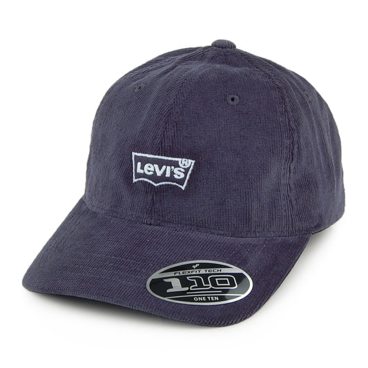 Gorra de béisbol Batwing Flexfit de pana de Levi's - Azul Marino