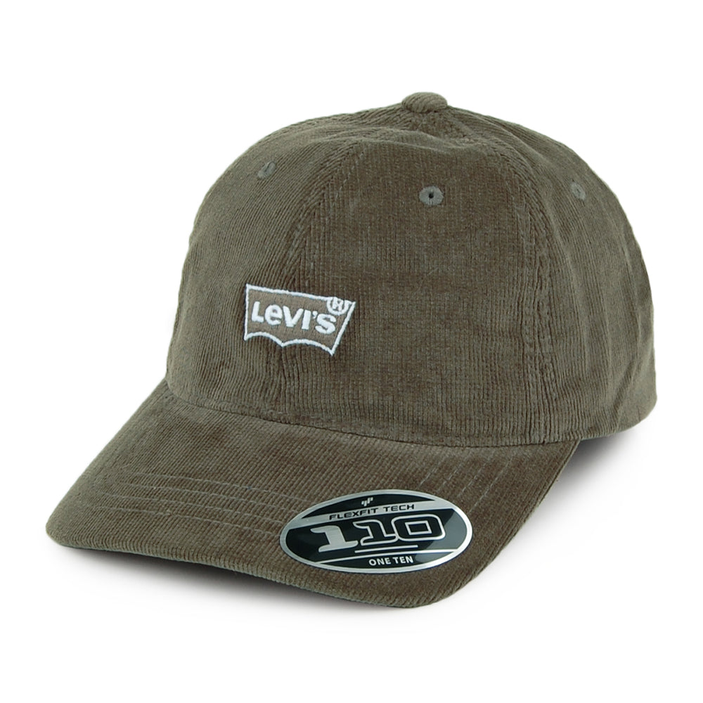 Gorra de béisbol Batwing Flexfit de pana de Levi's - Kaki