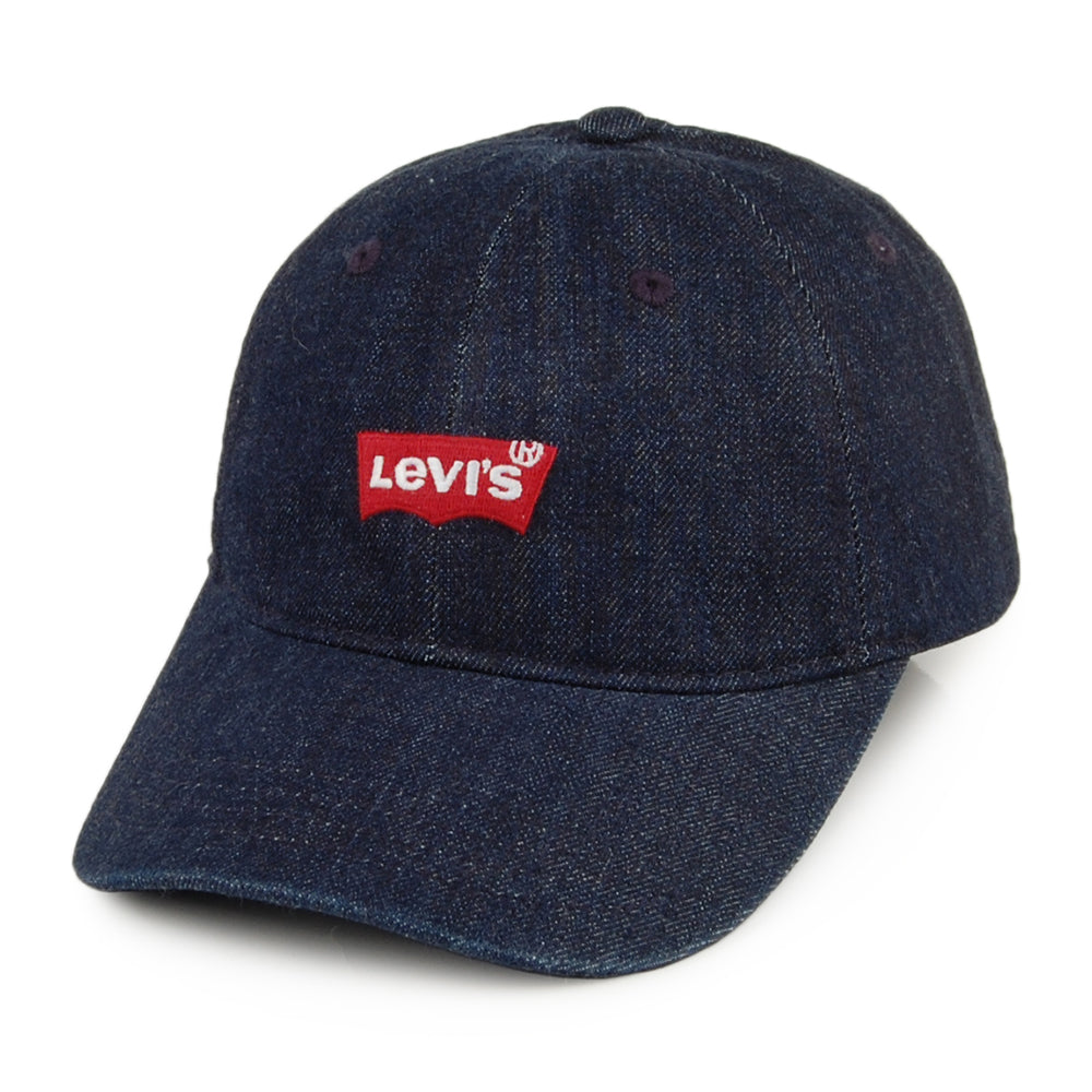 Gorra de béisbol Mid Batwing de tejido vaquero de Levi's - Azul oscuro