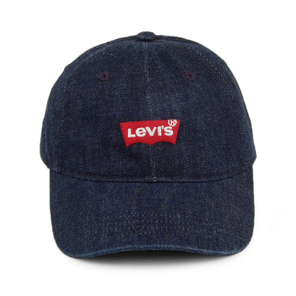 Gorra de béisbol Mid Batwing de tejido vaquero de Levi's - Azul oscuro