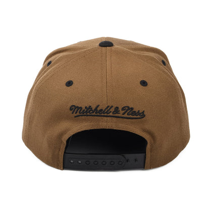 Gorra Snapback Box Logo de Mitchell & Ness - Beige Arena-Negro