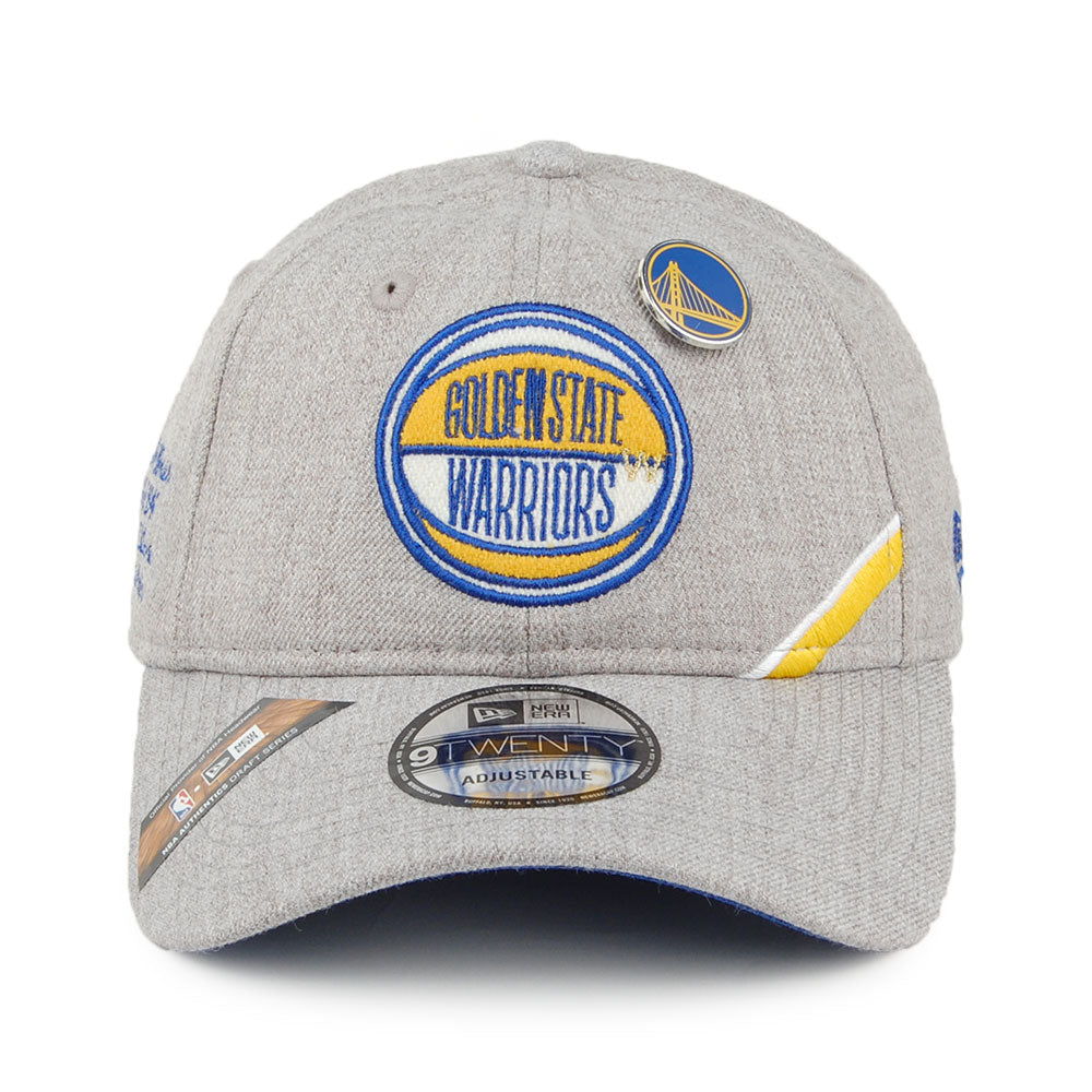 Gorra de béisbol 9TWENTY NBA Draft Golden State Warriors de New Era - Gris Jaspeado