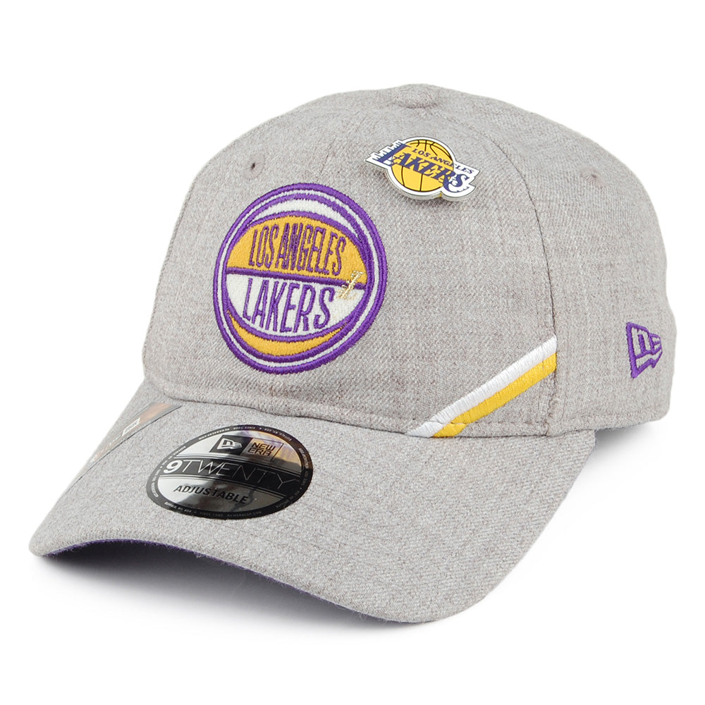 Gorra de béisbol 9TWENTY NBA Draft L.A. Lakers de New Era - Gris Jaspeado