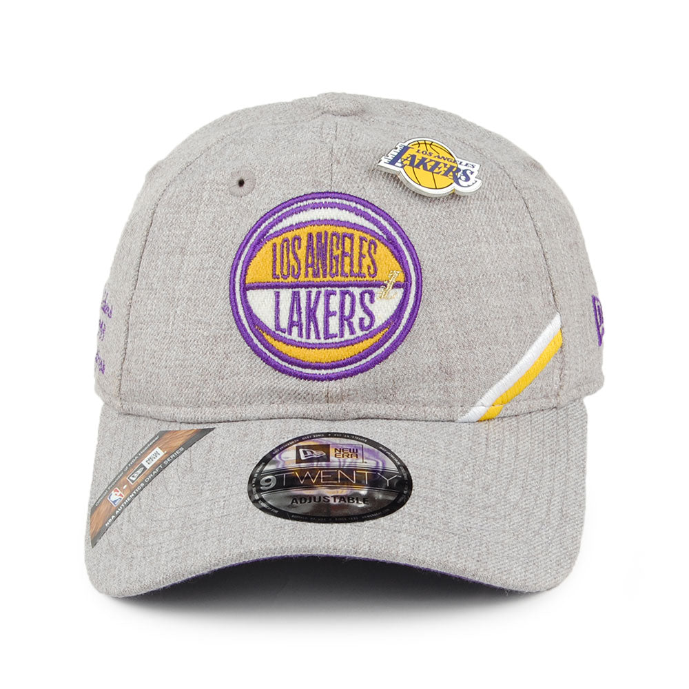 Gorra de béisbol 9TWENTY NBA Draft L.A. Lakers de New Era - Gris Jaspeado