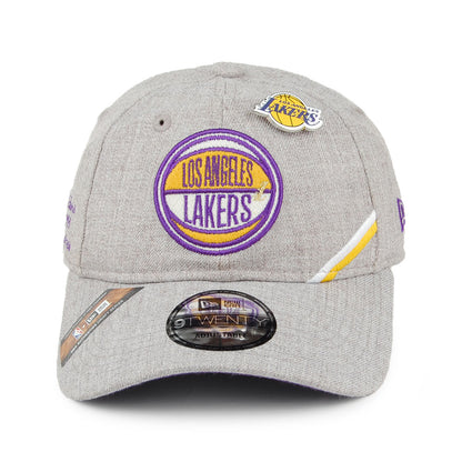 Gorra de béisbol 9TWENTY NBA Draft L.A. Lakers de New Era - Gris Jaspeado