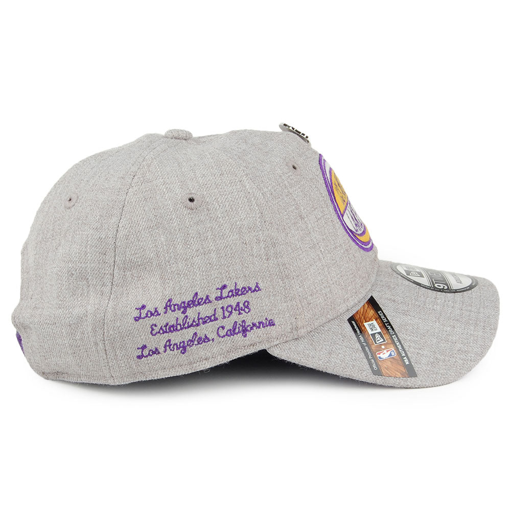 Gorra de béisbol 9TWENTY NBA Draft L.A. Lakers de New Era - Gris Jaspeado