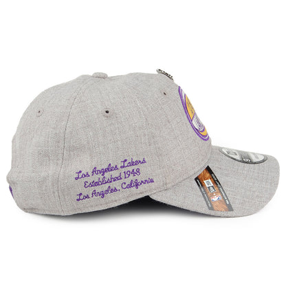Gorra de béisbol 9TWENTY NBA Draft L.A. Lakers de New Era - Gris Jaspeado