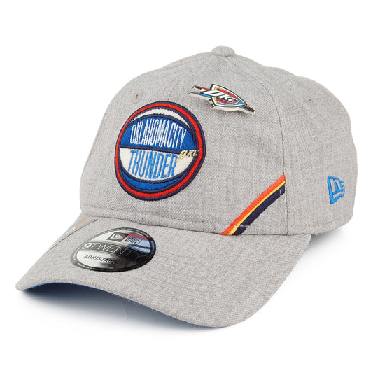 Gorra de béisbol 9TWENTY NBA Draft Oklahoma City Thunder de New Era - Gris Jaspeado